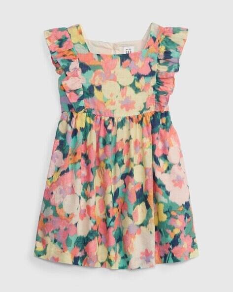 Gap Kids Linen-Cotton Printed A-Line Dress