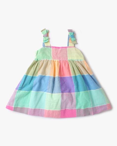 Gap Kids Plaid Checked Linen A-Line Dress