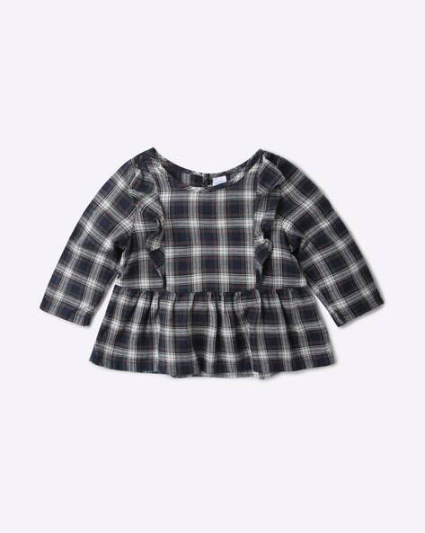 Gap Kids Plaid Top with Ruffles