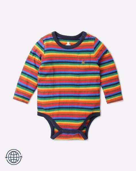 Gap Kids Striped Bodysuit with Patch Pocket