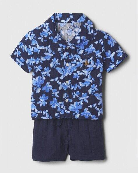 Gap Kids Boys All Over Print Woven Shirt and Shorts
