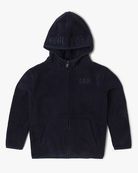 Gap Kids Boys Brand Print Hoodie with Split-Kangaroo Pockets