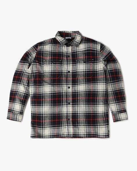 Gap Kids Plaid Checked Relaxed Fit Flannel Shirt