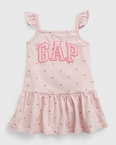 Gap Kids Brand Embroidered Drop-Waist Dress with Panties