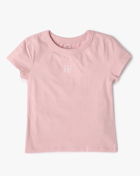 Gap Kids Girls Brand Embroidered Relaxed Fit T-Shirt