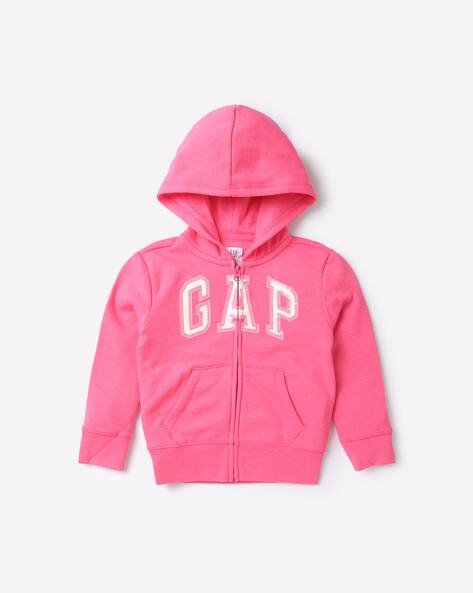 Gap Kids Logo Embroidered Zip-Front Hoodie