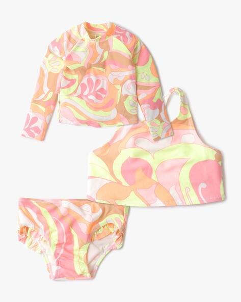 Gap Kids Printed T-Shirt with Tankini Top & Briefs Set