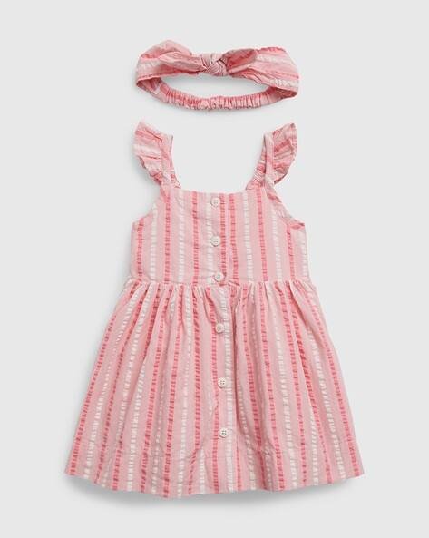 Gap Kids Striped A-Line Dress with Headband & Briefs