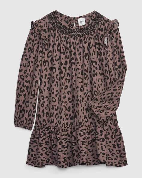Gap Kids Animal Print Smocked A-Line Dress