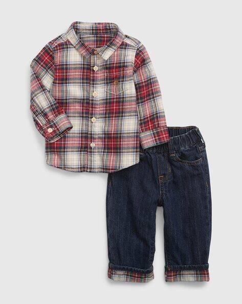 Gap Kids Checked Shirt with Jeans Set