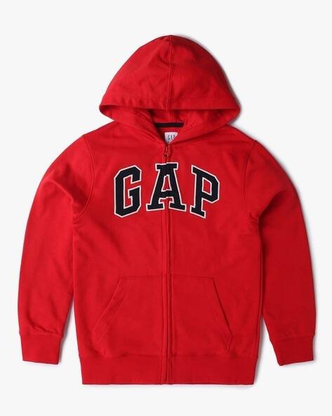 Gap Kids Boys Logo Embroidered Relaxed Fit Hoodie