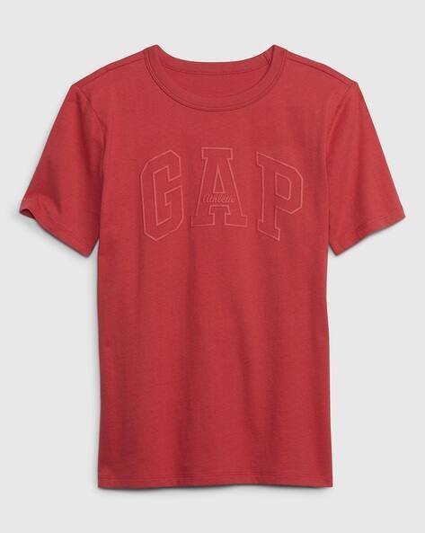 Gap Kids Brand Embroidered Crew-Neck T-Shirt