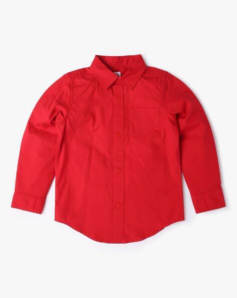 Gap Kids Relaxed Fit Shirt with Spread Collar