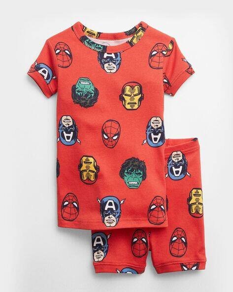 Gap Kids Superhero Print Organic Cotton T-Shirt & Shorts