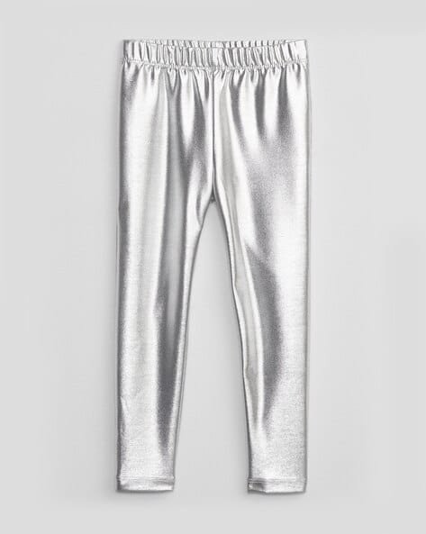 Gap Kids Girls Metallic High-Rise Skinny Fit Leggings