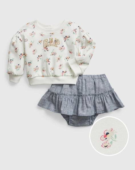 Gap Kids Floral Print T-Shirt with Skirt
