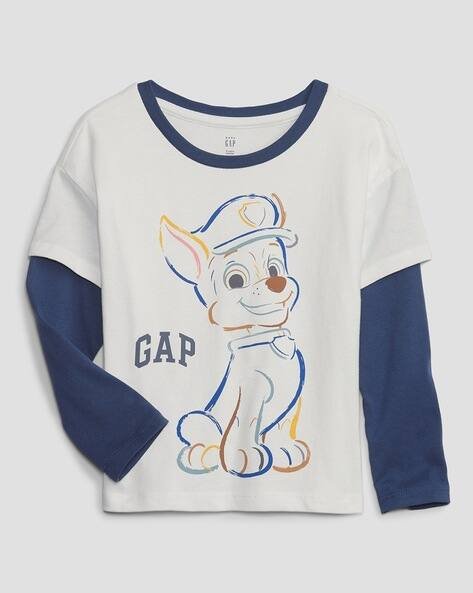 Gap Kids Boys Graphic Print Relaxed Fit Round-Neck T-Shirt