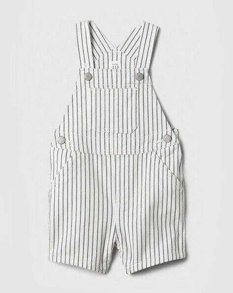 Gap Kids Boys Striped Dungaree with Pockets