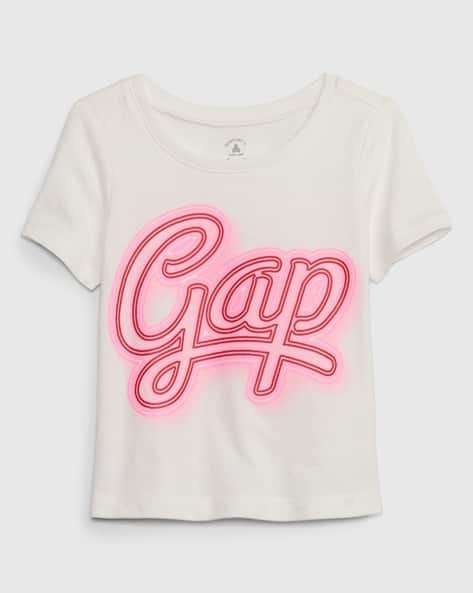 Gap Kids Girls Brand Print Relaxed Fit Round-Neck T-Shirt