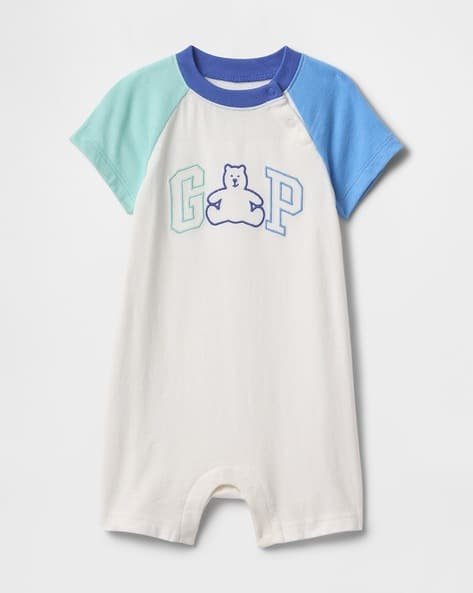 Gap Kids Girls Colourblock Round-Neck Romper