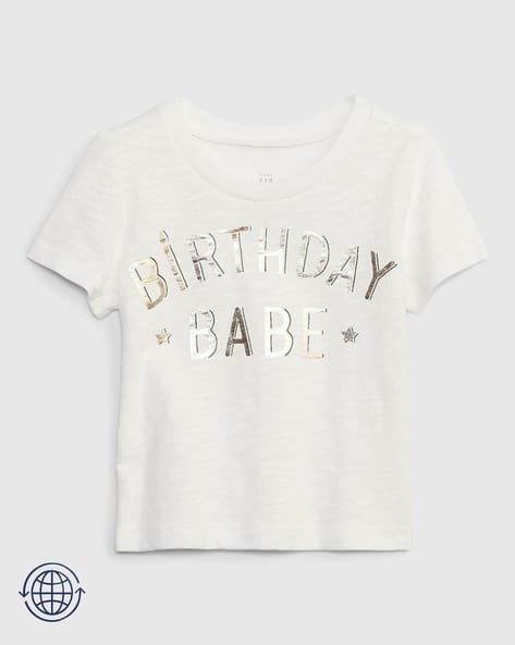 Gap Kids Metallic Print Organic Cotton Crew-Neck T-Shirt