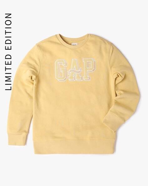 Gap Kids Boys Brand Embroidered Relaxed Fit Crew-Neck Sweatshirt