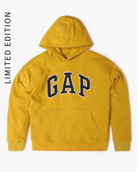 Gap Kids Boys Brand Embroidered Relaxed Fit Hoodie