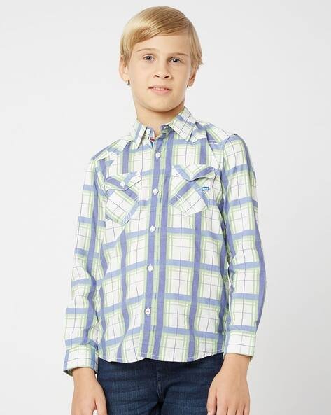 GAS Lanzo Checked Slim Fit Shirt with Flap Pockets