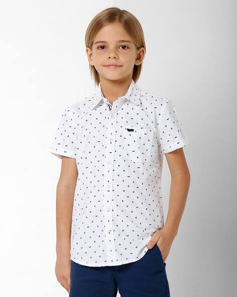 GAS Bruno AOP IN Micro Print Cotton Shirt
