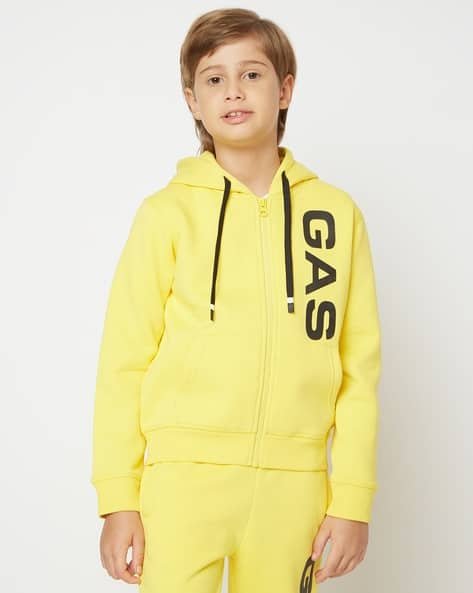 GAS Sven Logo Print Zip-Front Hoodie