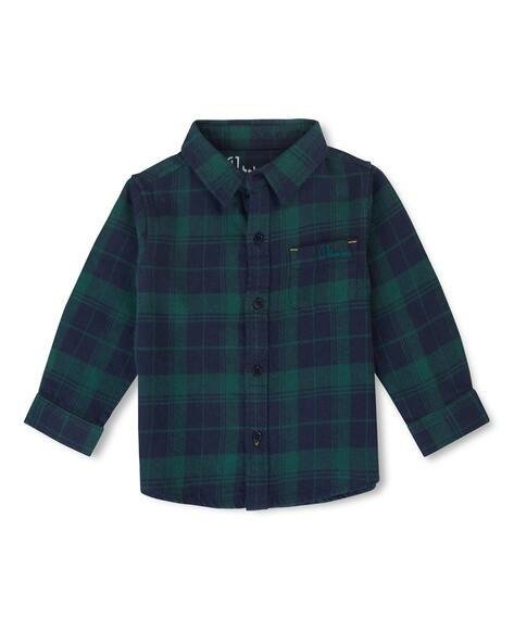 GJ BABY Checked Shirt with Patch Pocket