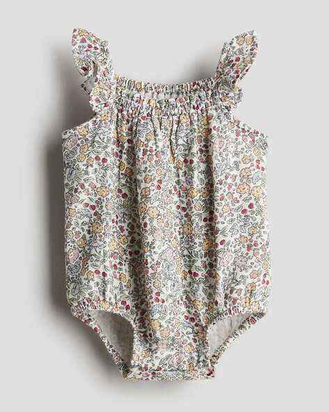 H&M Girls Patterned Muslin Romper Suit