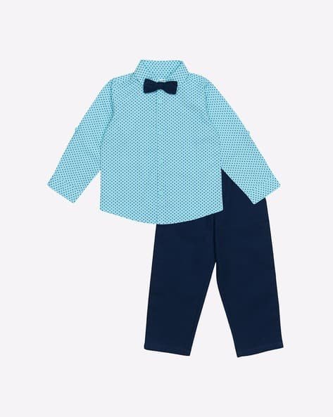 H by Hamleys Printed Shirt & Trousers Set with Bow Tie