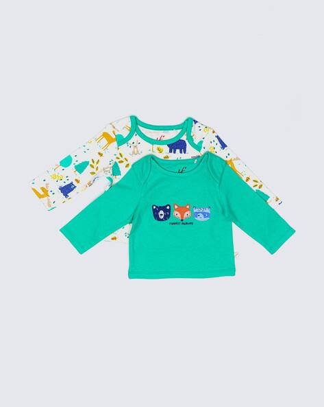 H by Hamleys Pack of 2 Printed Crew-Neck T-shirts
