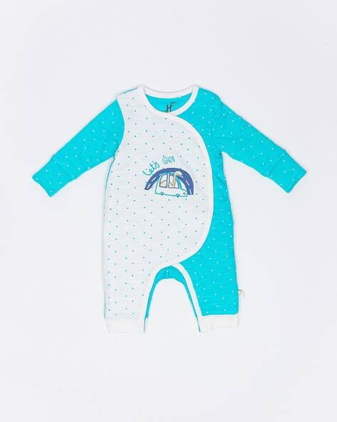 H by Hamleys Polka-Dot Print Romper with Embroidered Motif