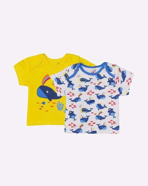 H by Hamleys Pack of 2 Printed Crew-Neck T-shirt