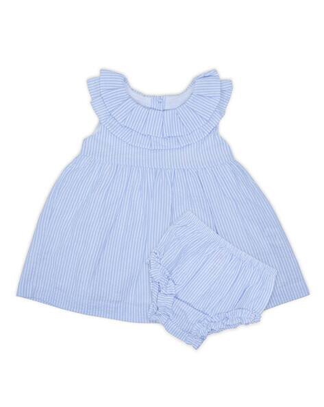 Haus & Kinder Striped Sleeveless Frock with Bloomer