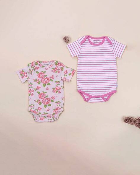 Haus & Kinder Pack of 2 Floral Printed Onesies