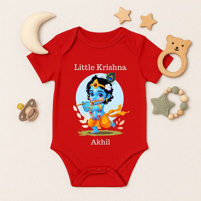 Little Krishna Festive Ethnic Baby Bodysuit - Jopokart Baby Romper
