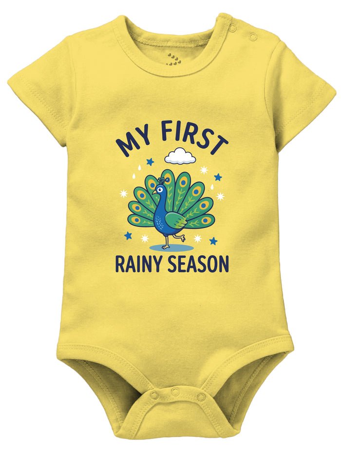 My First Rainy Season Baby Onesie in Cotton