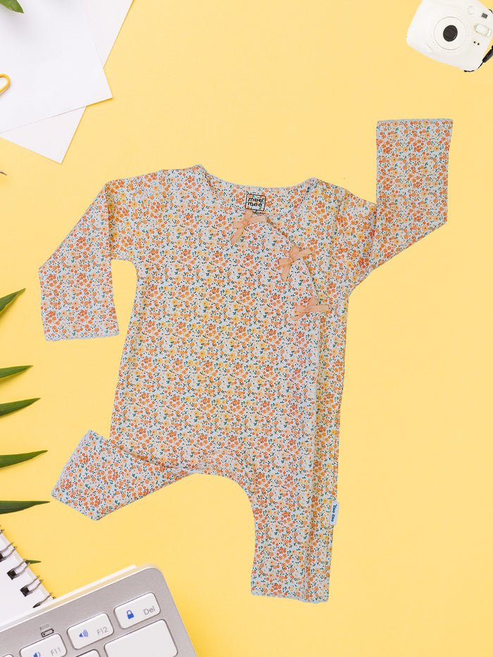 Multi-Colour Floral Cotton Baby Romper