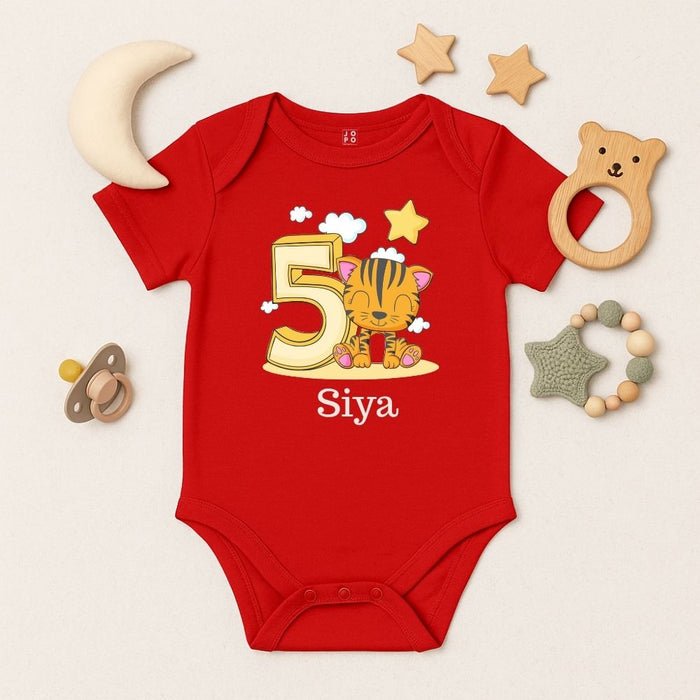 Personalised Monthly Milestone Birthday Baby Onesie - Jopokart Baby Romper