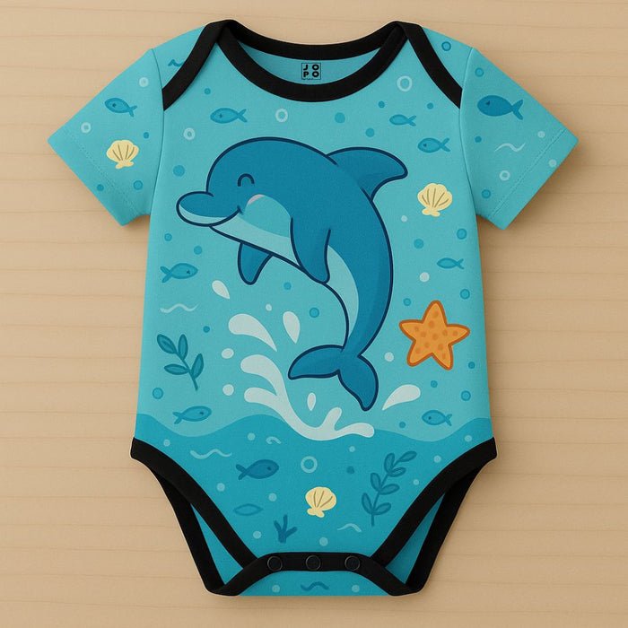 Little Dolphin Under the Sea Baby Bodysuit - Jopokart Baby Romper