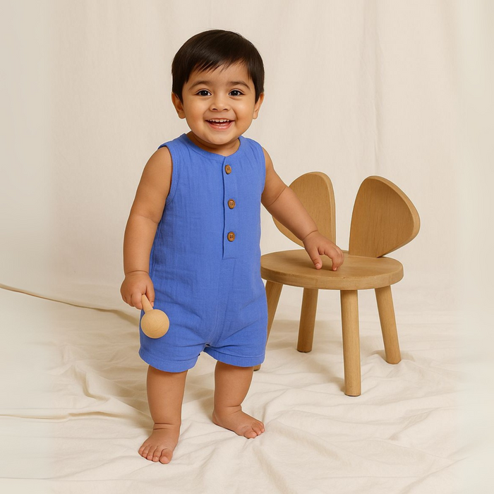 Organic Cotton Sleeveless Romper for Newborn - Moms Home Baby Romper