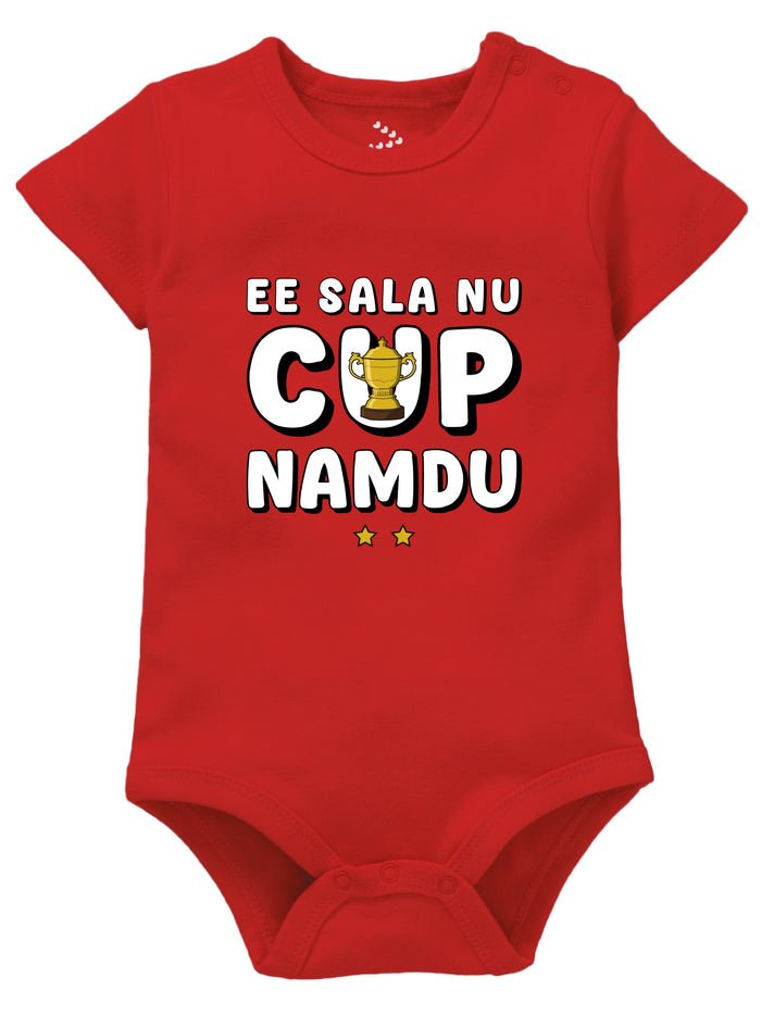RCB Cricket Fan Cotton Bodysuit Onesie for Baby