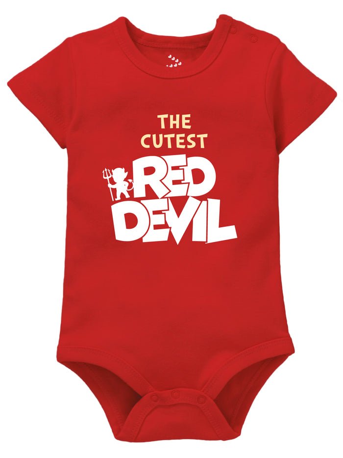 Red Devil Football Fan Bodysuit Onesie for Baby