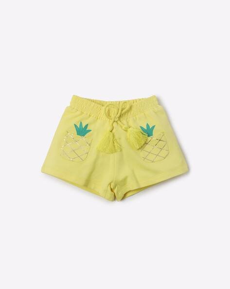 INF FRENDZ Pineapple Shorts with Drawstring Waist