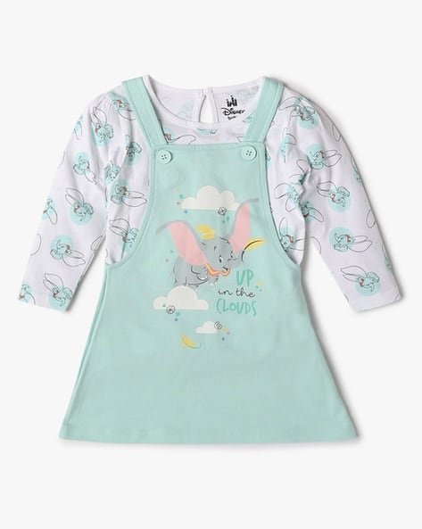 INF FRENDZ Dumbo Print Dungaree with Top