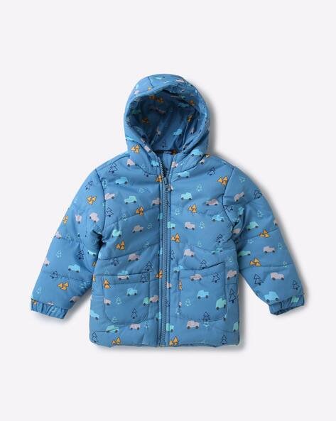 INF FRENDZ Printed Hooded Puffer Jacket with Insert Pockets