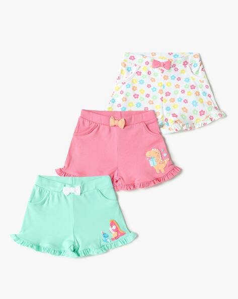 INF FRENDZ Girls Pack of 3 Printed Cotton Shorts